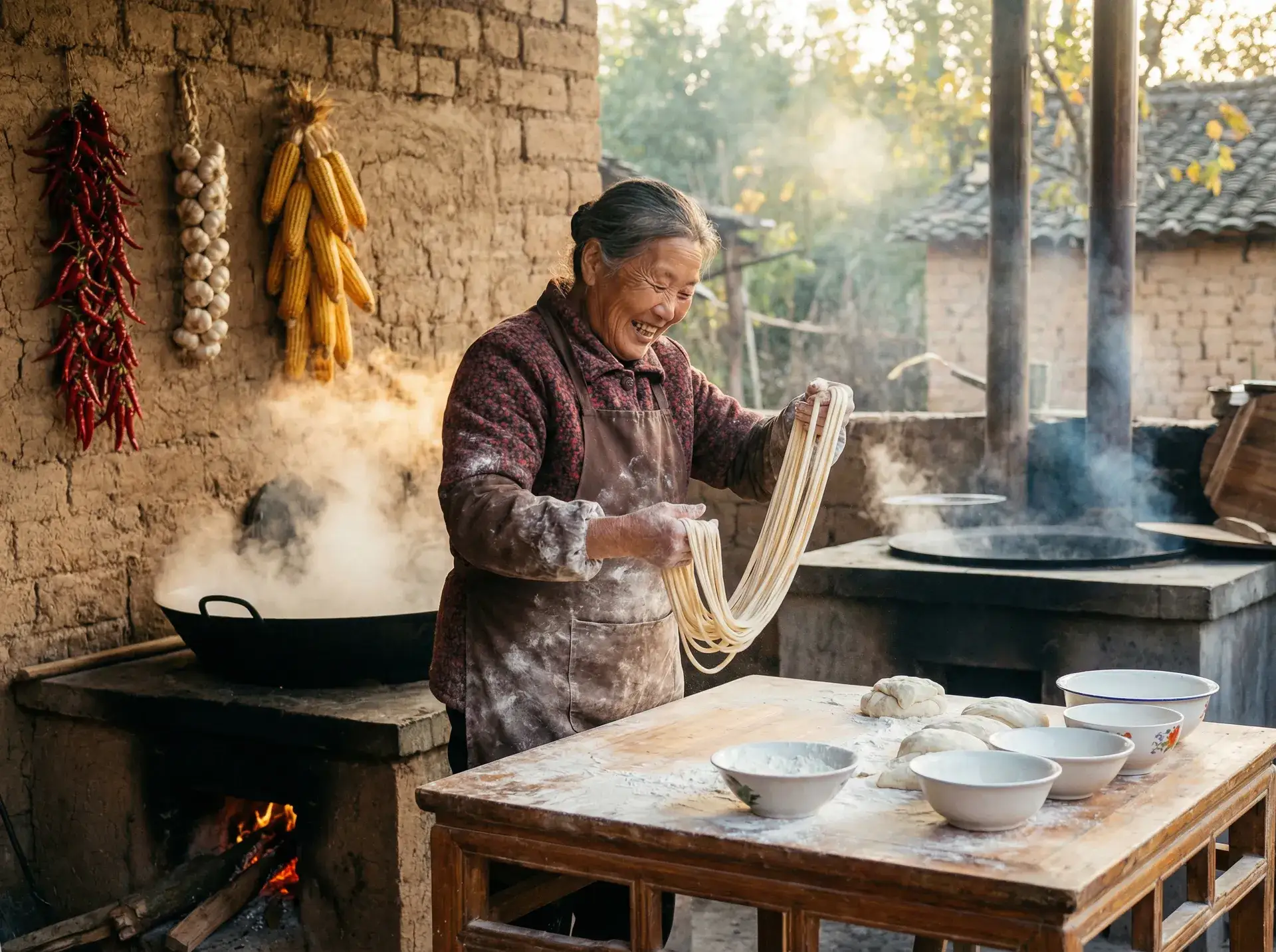 农家大嫂手擀面 - 短篇合篇500篇视频 乡村美食